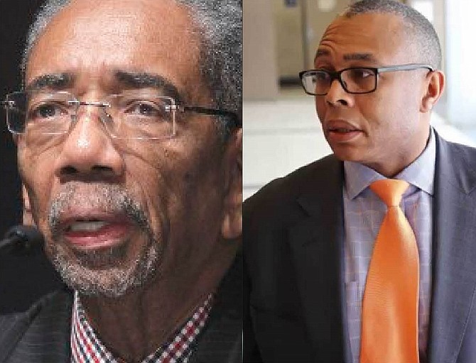 Chicago Ald. Howard Brookins (right) is challenging U.S. Rep. Bobby Rush (left) for his first district congressional seat.