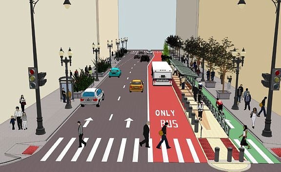 The Loop Link will use dedicated lanes to move people through downtown, improving reliability and speed for six bus routes in the area and extending benefits to neighborhoods throughout the city where these routes originate.