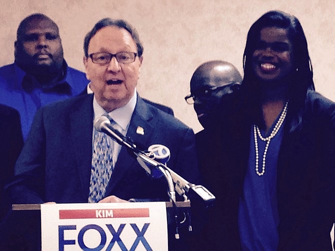 Thornton Township Trustee Frank Zuccarelli (left) last week endorsed Kim Foxx (right) for Cook County State's Attorney. 