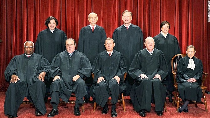 President Barack Obama has said he plans to fill the late Supreme Court Justice Antonin Scalia's (front, second seated) vacancy as soon as possible. Republicans are squawking saying that because it is an election year, the nomination process should occur after a new president is inaugurated.  