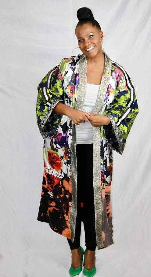 Fashion Stylist Lasonja Polk is giving A new meaning to the definition of wearing kimonos.