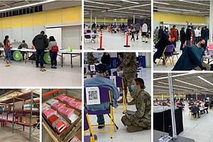 More than 2,000 people received COVID vaccines Saturday at the former Toys R Us store in Joliet that is now a COVID vaccine distribution site.