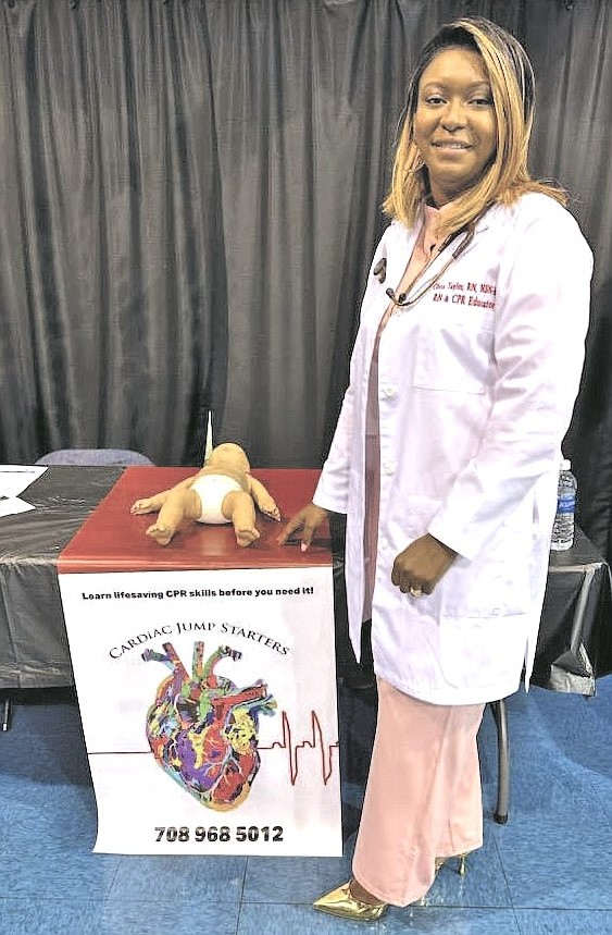 Christina Bolton Taylor is the CEO and owner of Cardiac Jump Starters, a business that provides
CPR, AED and First Aid training. PHOTO PROVIDED BY CHRISTINA BOLTON TAYLOR.