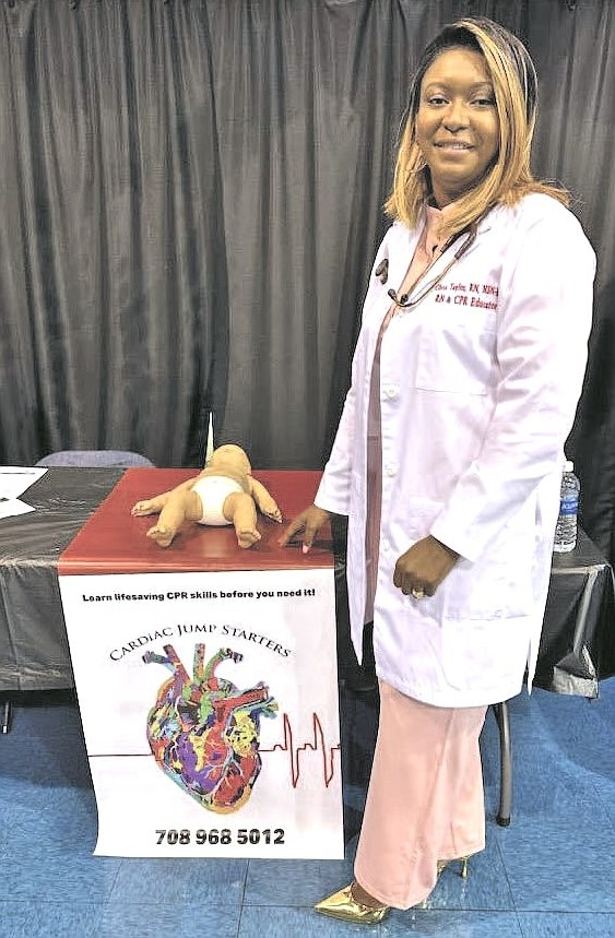 Christina Bolton Taylor is the CEO and owner of Cardiac Jump Starters, a business that provides
CPR, AED and First Aid training. PHOTO PROVIDED BY CHRISTINA BOLTON TAYLOR.