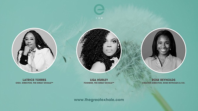 The Great Exhale™ unveils a new logo, brand mark, and visual identity. The team behind the rebrand is Lisa Hurley: Founder, The Great Exhale; Latrice Torres: Executive Director, The Great Exhale; Rose Reynolds: Creative Director, Rose Reynolds & Co.