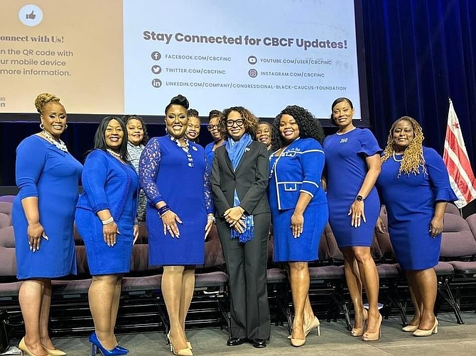 Zeta Phi Beta International President & CEO, Dr. Stacie NC Grant, and Sorors celebrate fellow Soror, Congresswoman Sydney Kamlager-Dove on her election to the 118th United States Congress. Zeta Phi Beta Sorority, Incorporated.