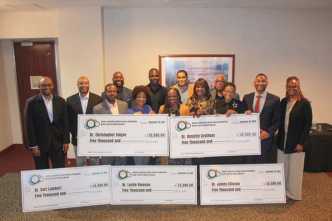 The Illinois Legislative Black Caucus Foundation awarded five medical professionals $5,000 grants. PHOTO PROVIDED BY ILBCF.