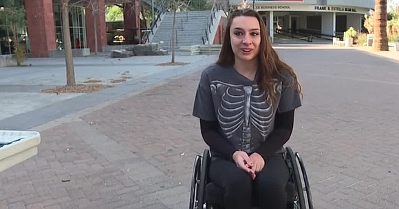 Paralyzed-from-the-waost=dowm-omly student found herself amid the UNLV shooting, only to be rescued by a stranger/Good Samaritan for whom she now …