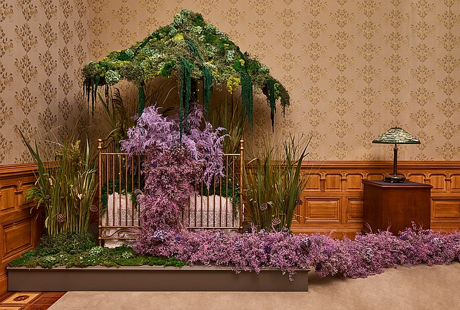 Installation by Angelica Rivera Varela, Semillas Plant Studio, Addie Nickerson’s Room. PHOTO BY BY BRIAN GRIFFIN.