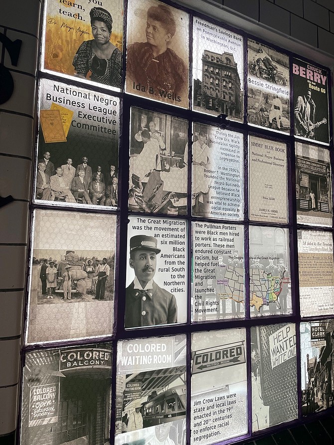 Route History’s Window to History showcases Black history that happened along
Route 66. PHOTO COURTESY OF ROUTE HISTORY.