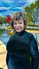 Tiffany Smith, Associate Director at Neighborhood Housing Services, is one of
the subjects of Artist Kristen Williams’ Unsung Heroes Art Exhibit. PHOTO PROVIDED BY GREATER CHATHAM INITIATIVE.