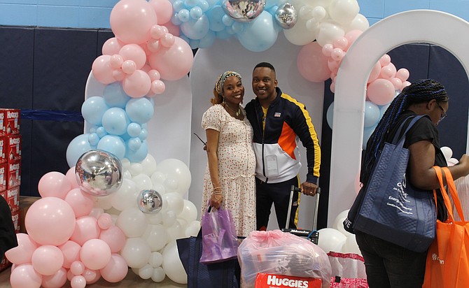 John and Melissa Jackson received items at World's Largest Baby Shower. Photo provided by STH Media LLC