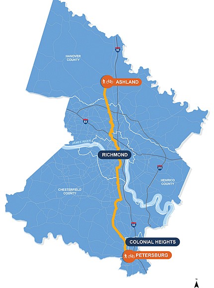 Henrico County officials cut the ribbon Tuesday of the Spring Park section of the 43-mile Fall Line Trail. The 1,400-foot …