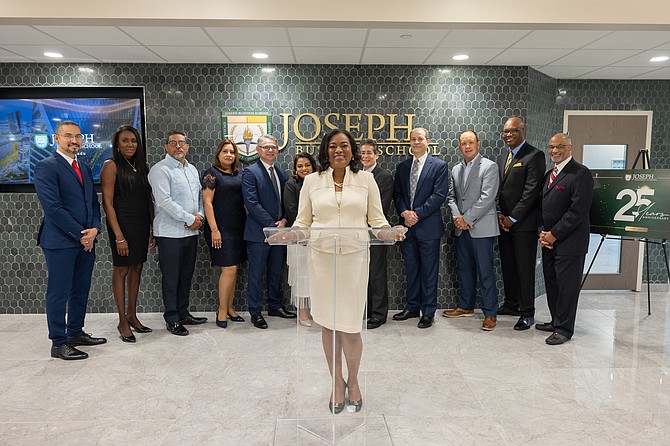 Dr. Deloris Thomas, President of Joseph Business School, announcing the school’s initiative to help 100,000 entrepreneurs scale their businesses to $1 million in annual revenue. Photo provided by Jerry Thomas.