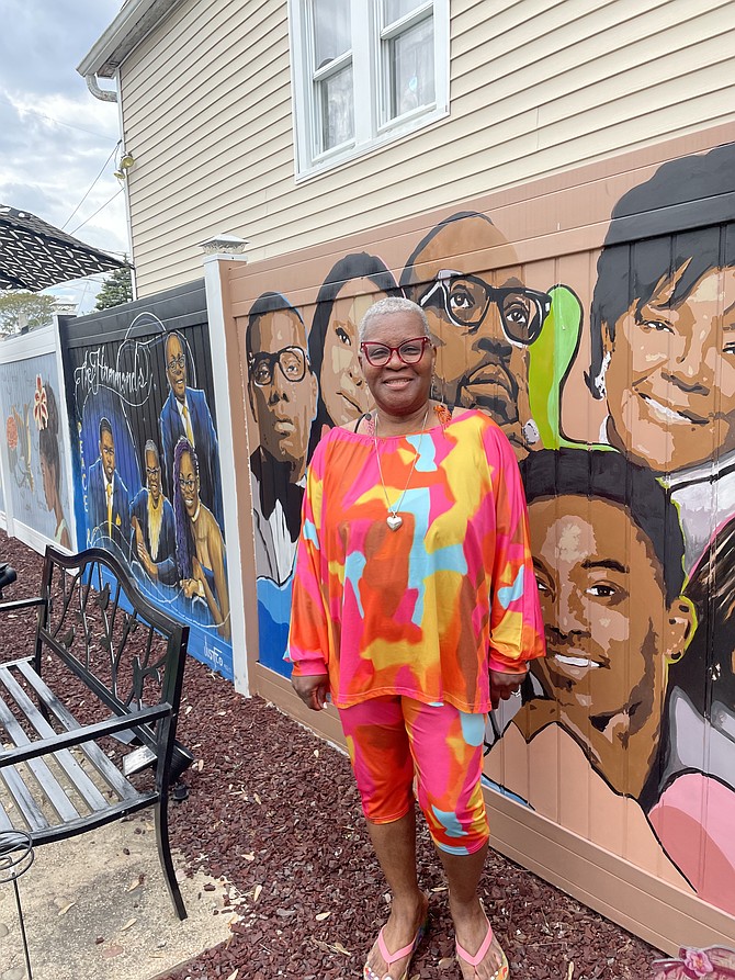 Tina Hammond and her husband turned a vacant lot across the street from their house into an oasis called Hammond’s Promise Land. PHOTO PROVIDED BY LISC CHICAGO.