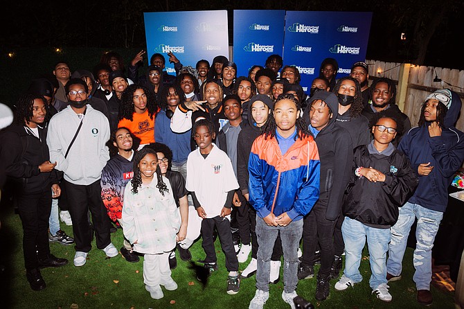 Durk with Roseland Youth- Photo by Joe Moore