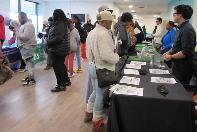 People looking for jobs were excited to learn about opportunities at the TCA Health information and hiring event held at the clinic's main facility located in the Altgeld Gardens/Riverdale community. Partnering with the clinic was Metropolitan Family Services and Milhouse Construction, which is building a new Nutrition and Wellness Center on site.