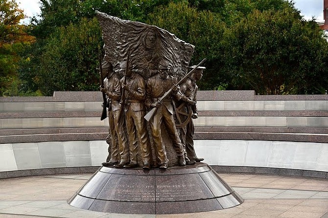 The African American Civil War Memorial on U Street NW across from 1925 Vermont Avenue NW in Washington, DC. PHOTO: National Park Service