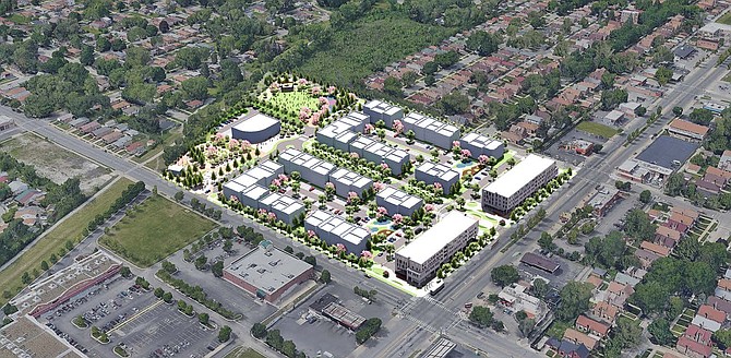 Morgan Park Commons. Rendering by Lamar Johnson Collaborative.