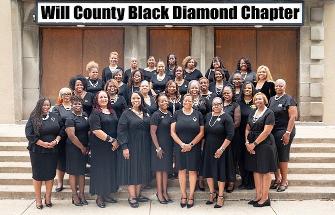 Members of Top Ladies of Distinction Inc. (TLOD) Will County Black Diamond Chapter have placed a little free library at the Gloria Taylor Banquet Hall in Harvey. Photo provided by MELODYPR.