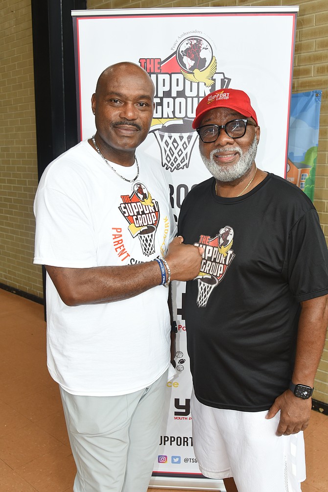 The Support Group Founders Tim Hardaway, Sr., and Bennie Henry. Photo provided by With An Eye PR.