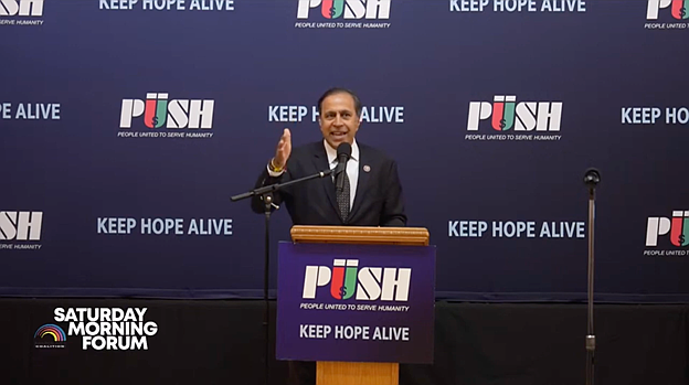 Congressman Raja Krishnamoorthi Speaks at Rainbow PUSH Coalition Breakfast Honoring Black History Month on February 22, 2025