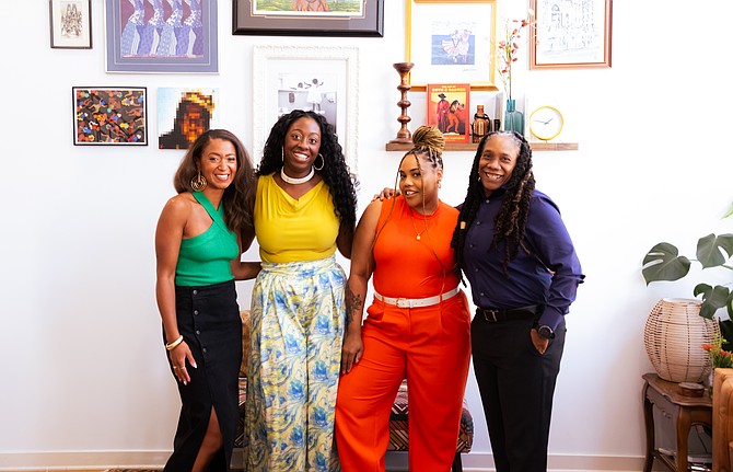 Rich Auntie Trivia™ co-founders Britney Robbins, Sharris Wilson, Taylor Justin and Monique Fletcher. Photo provided by Rich Auntie Trivia ™