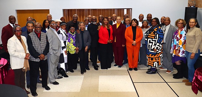 Pictured are a portion of 100 Ministers Endorsing Cook County Commissioner McCaskill. Photo Courtesy of STH Media