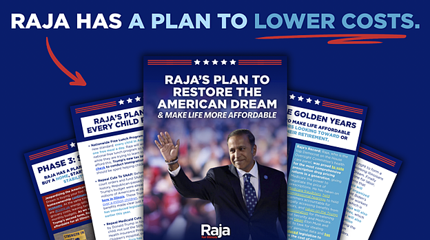 This winter, Raja unveiled a comprehensive affordability plan to lower costs, expand opportunity, and protect the American Dream for all Illinoisans