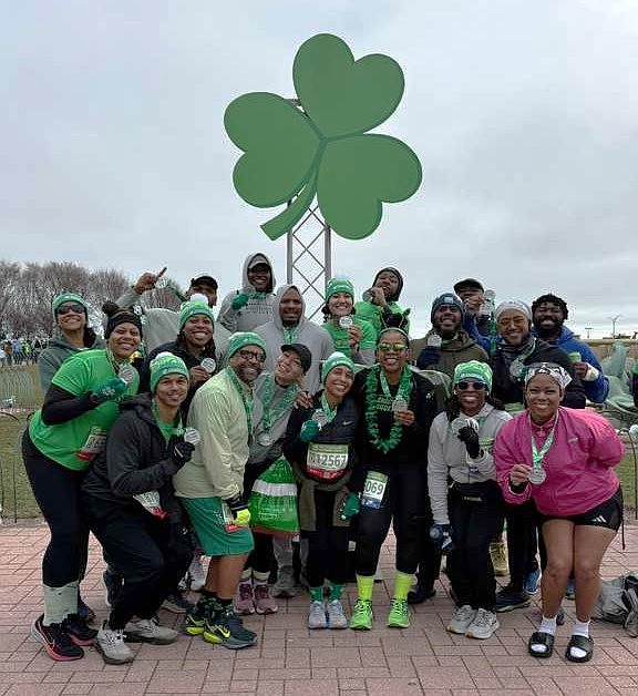 Members of Onthe9 Run Crew recently participated in the Shamrock Shuffle. Photo provided by Onthe9 Run Crew.