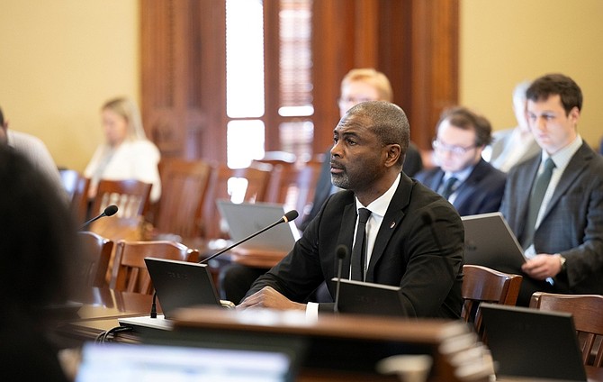 State Rep. Ford responds to questions from members during Tuesday’s House Committee on Revenue and Finance. photo provided by Ford office.