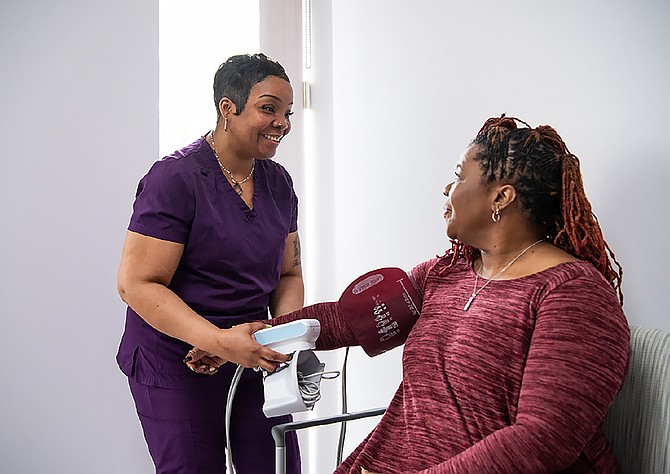 A Professional Healthcare Assistant Checks The Patients Vitals Prior To Being Seen By A Physician. PHOTO PROVIDED BY ADVOCATE
