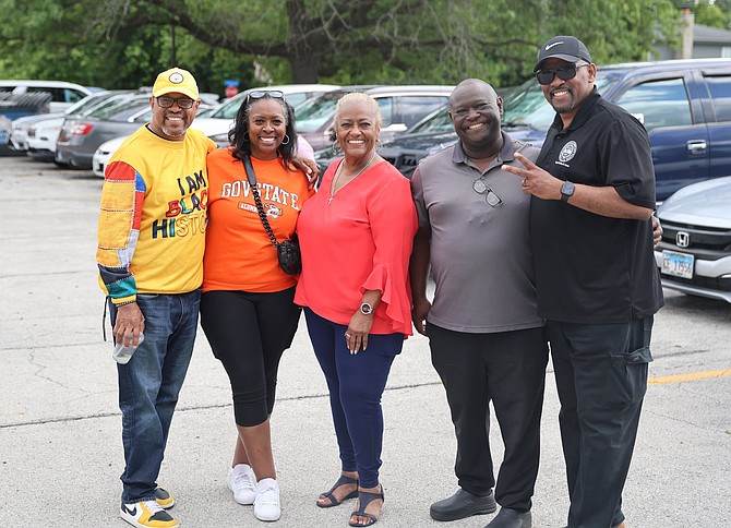 Mayor Thaddeus Jones (left) was joined by other local Suburban Leaders to celebrate Calumet City Annual Juneteenth Celebration.  Photo by STH Media, LLC.