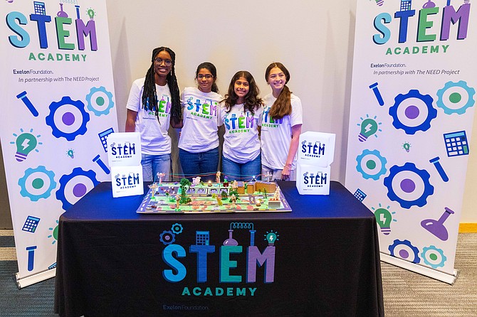 (Pictured left to right) Chiamaka Ugochukwu-Oak Lawn of Harold L. Richards High School, Siri Chennareddy-Rockford of Auburn High School, Smruti Dhage-Lake Villa of Lakes Community High School and Miranda Sievertson-Elk Grove Village of James B. Conant High School