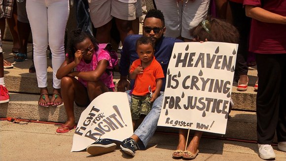 Washington, D.C. 'Justice for Trayvon' Rally
Signs are displayed at a 'Justice for Trayvon' Rally in Washington, D.C.