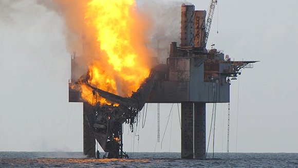 GULF OF MEXICO — The fire that severely damaged a drilling rig in the Gulf of Mexico subsided Thursday as ... GULF OF MEXICO — The fire that severely damaged a drilling rig in the Gulf of Mexico subsided Thursday as ...