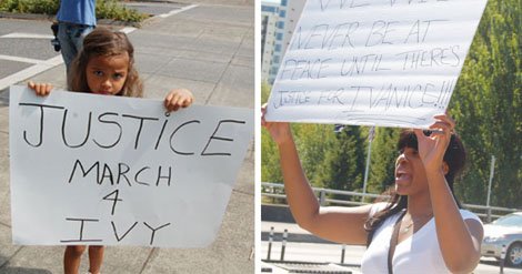Things got off to a late start at the ‘Justice March for Ivy’ rally in downtown Portland Saturday, but the ...
