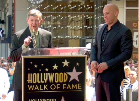 Vin Diesel receives star on Hollywood Walk of Fame.