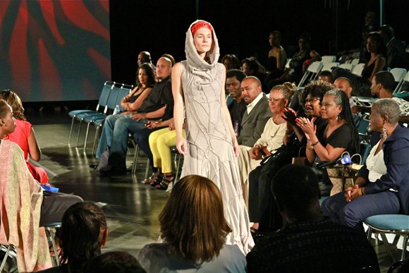 Flirty, flaring fashions kept the audience at the West Coast Expo entertained and intrigued.