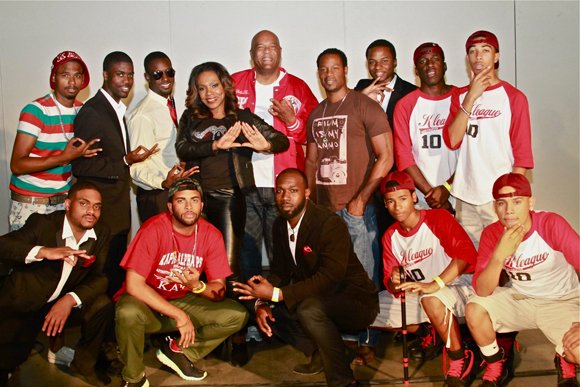 Sheryl Lee Ralph and Our Weekly COO, back row middle, David Miller joined the Kappa Alpha Psi fraternity step team.