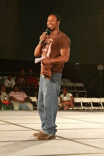 Actor Darrin Henson as he hosts the Back 2 School: Back 2 Business step show.