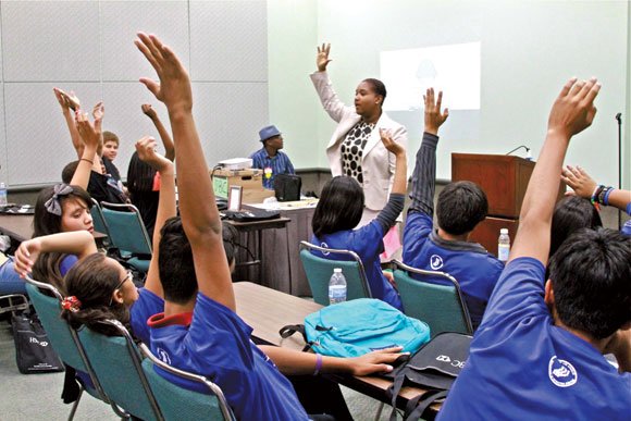 Urban Media Foundation's Jr. Business Camp workshop with Dr. Nicole Johnson.