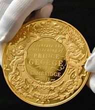 The only official UK coins being struck to commemorate the christening of HRH Prince George of Cambridge are going into production on Tuesday 8 October at The Royal Mint in Llantrisant, South Wales.