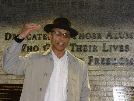 Professor at Hunter College (I believe) speaks in solidarity with student demands.
He is also a Vietnam Vet