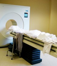 The MRI-guided HIFU procedure uses magnetic-resonance imaging to focus heat-generating, high-intensity ultrasound onto the fibroid growths. The procedure requires the subject to lay face-down on a special MRI table with a flexible gel pad wrapped around her abdomen.