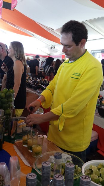 A server prepares a drink.