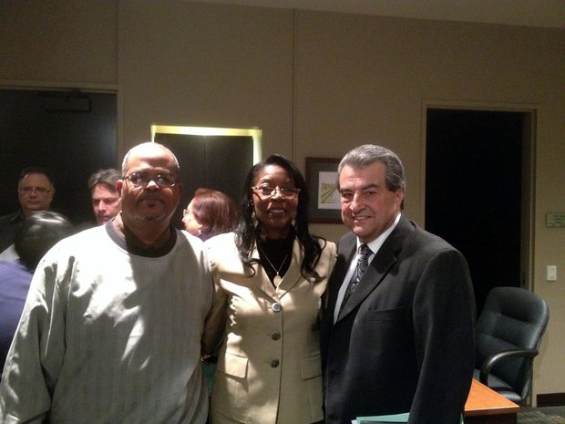 Bettye Gavin is seen here with her husband Archie (left) and Mayor Tom Giarrante.