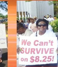 The Center for Popular Democracy studied the potential effects of a minimum wage increase of $15 for Chicago corporations that made over $50 million and found that such an increase would generate $616 million in new economic activity, $45 million in new sales tax revenue and 5,350 new jobs.