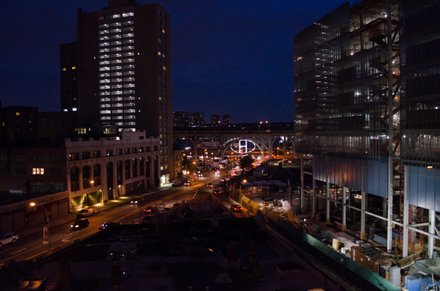 View of The H for Harlem from the 125th street 1 train station.