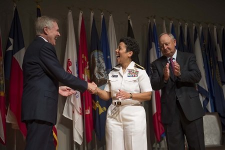 The U.S. Navy has promoted Vice Adm. Michelle Howard to admiral, making her the first female four-star officer in the ... The U.S. Navy has promoted Vice Adm. Michelle Howard to admiral, making her the first female four-star officer in the ...